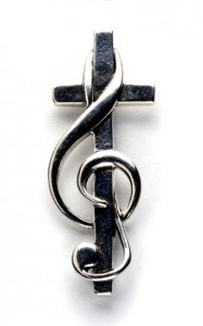 CrossClef Pendant Choir Gift in Sterling Silver