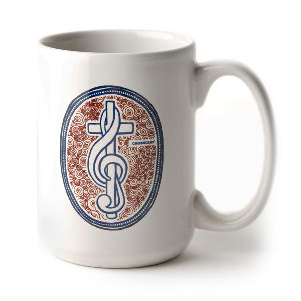CrossClef Coffee Mug – Choir Gift to Celebrate Music and God